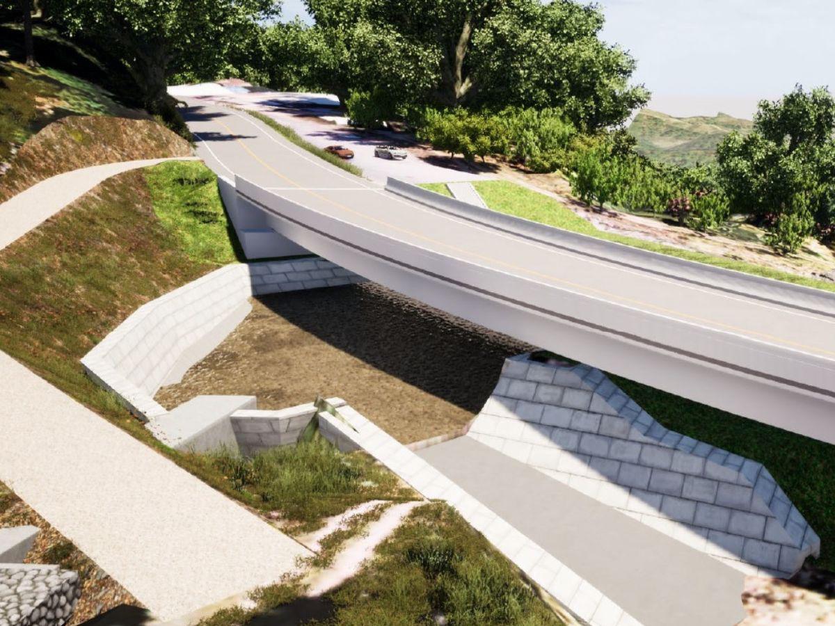 Bajo la estructura aérea, se construirán canales para el flujo de agua.