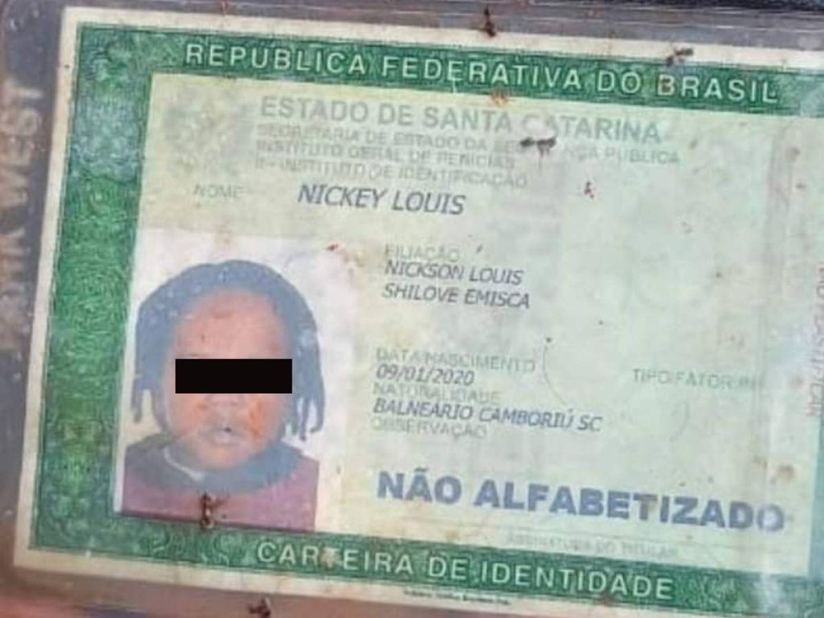 Esta era la identificación del niño Nickey Louis Shilove Emisca.