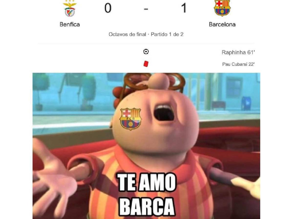 Se burlan del Real Madrid: Los memes que dejó el triunfo de Barcelona ante Benfica en Champions