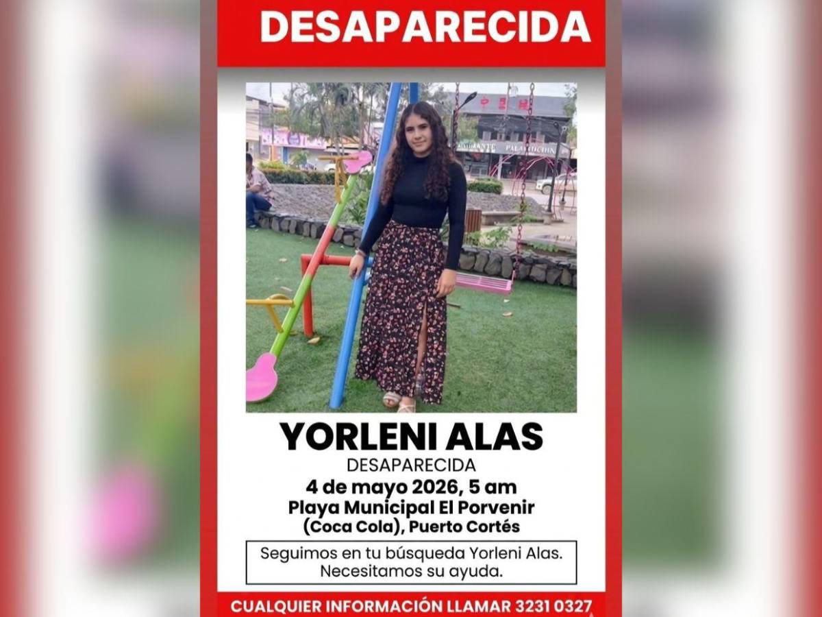 ¿Has visto a Yorleni Alas? Lo último que se sabe de su desaparición en Puerto Cortés