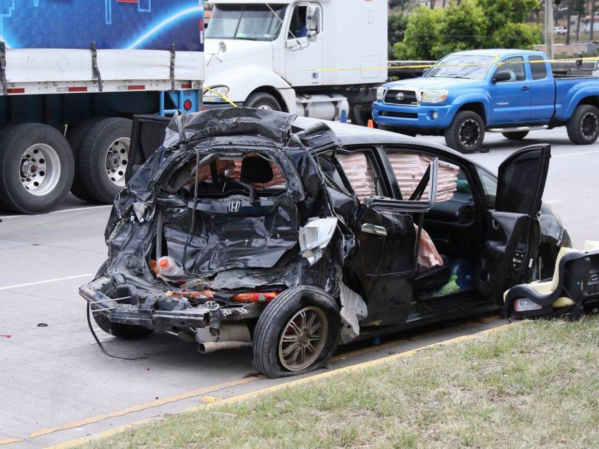 Las impactantes imágenes del brutal accidente en la CA-5 que dejó una mujer muerta