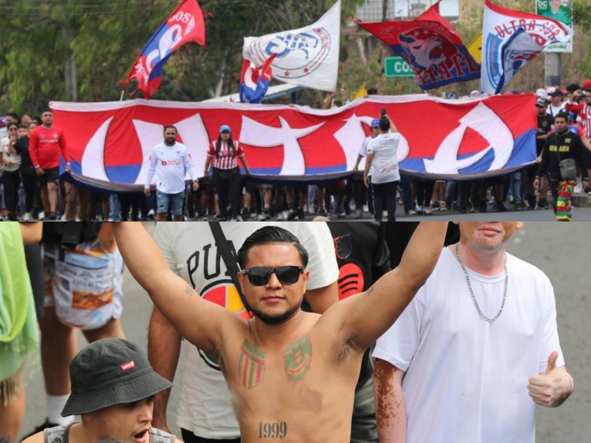 ¡Fiesta total! Así llegaron las barras de Olimpia y Marathón al estadio Nacional