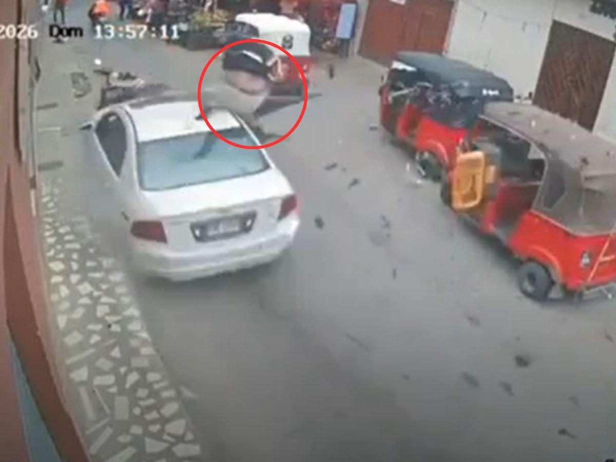 Cuadro a cuadro: así fue embestida de vehículo a motociclistas en Lempira