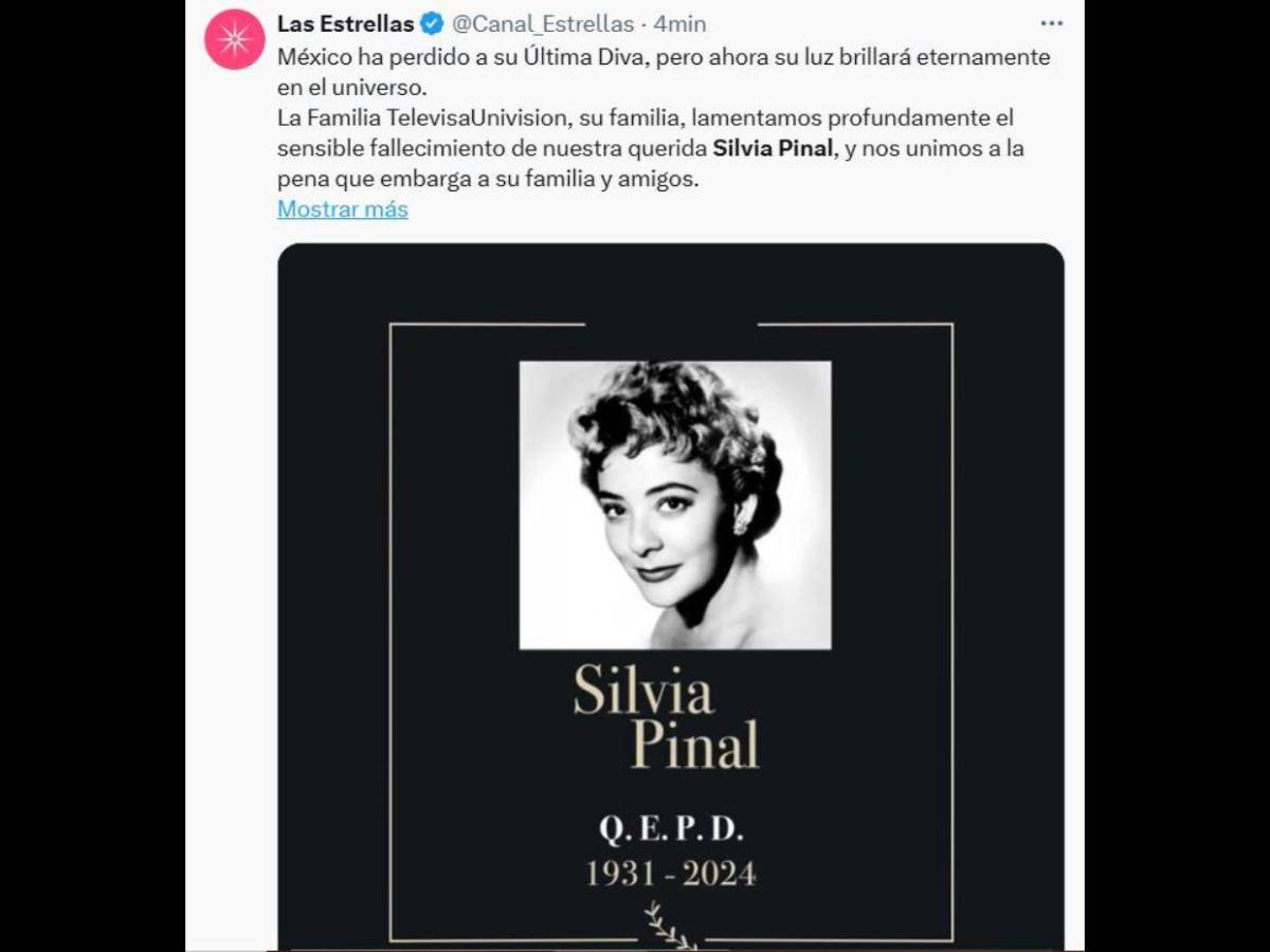 Las primeras reacciones tras la muerte de Silvia Pinal, la “Diva de México”
