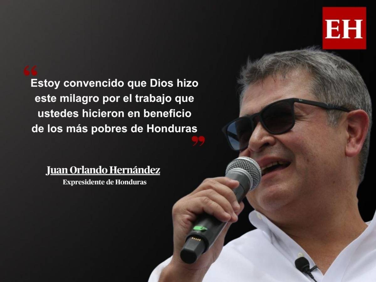 De rodillas solo ante Dios: Las frases de JOH a su regreso a Honduras