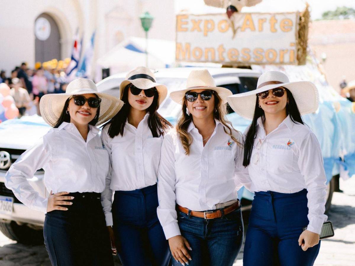 Color, cultura y orgullo patrio en desfile de Montessori Bilingual Academy en Comayagua