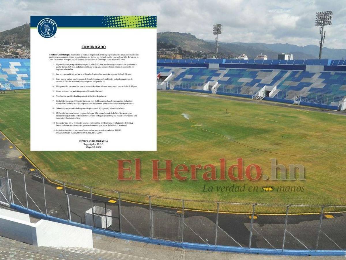 Las disposiciones de seguridad para el partido de ida de la final entre Motagua y Real España