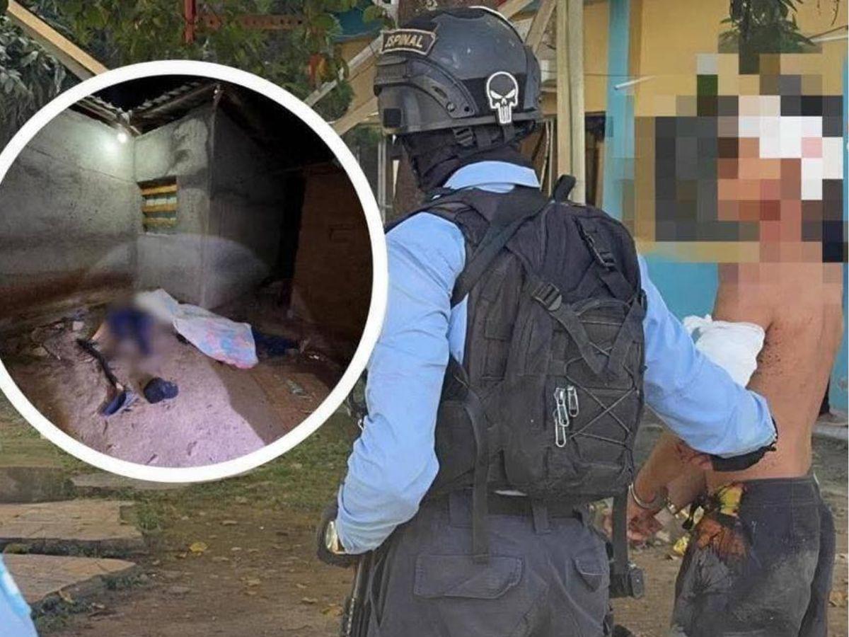 Encerrado y con el arma: así hallaron al primo que mató a dos hermanos en Olancho