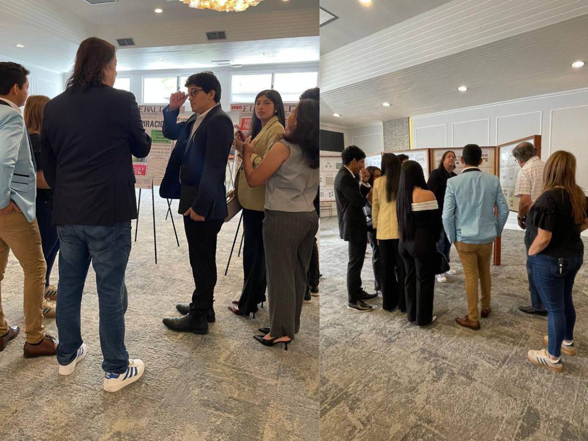 Estudiantes recorren Exposición Filatélica y de Portadas de El Heraldo