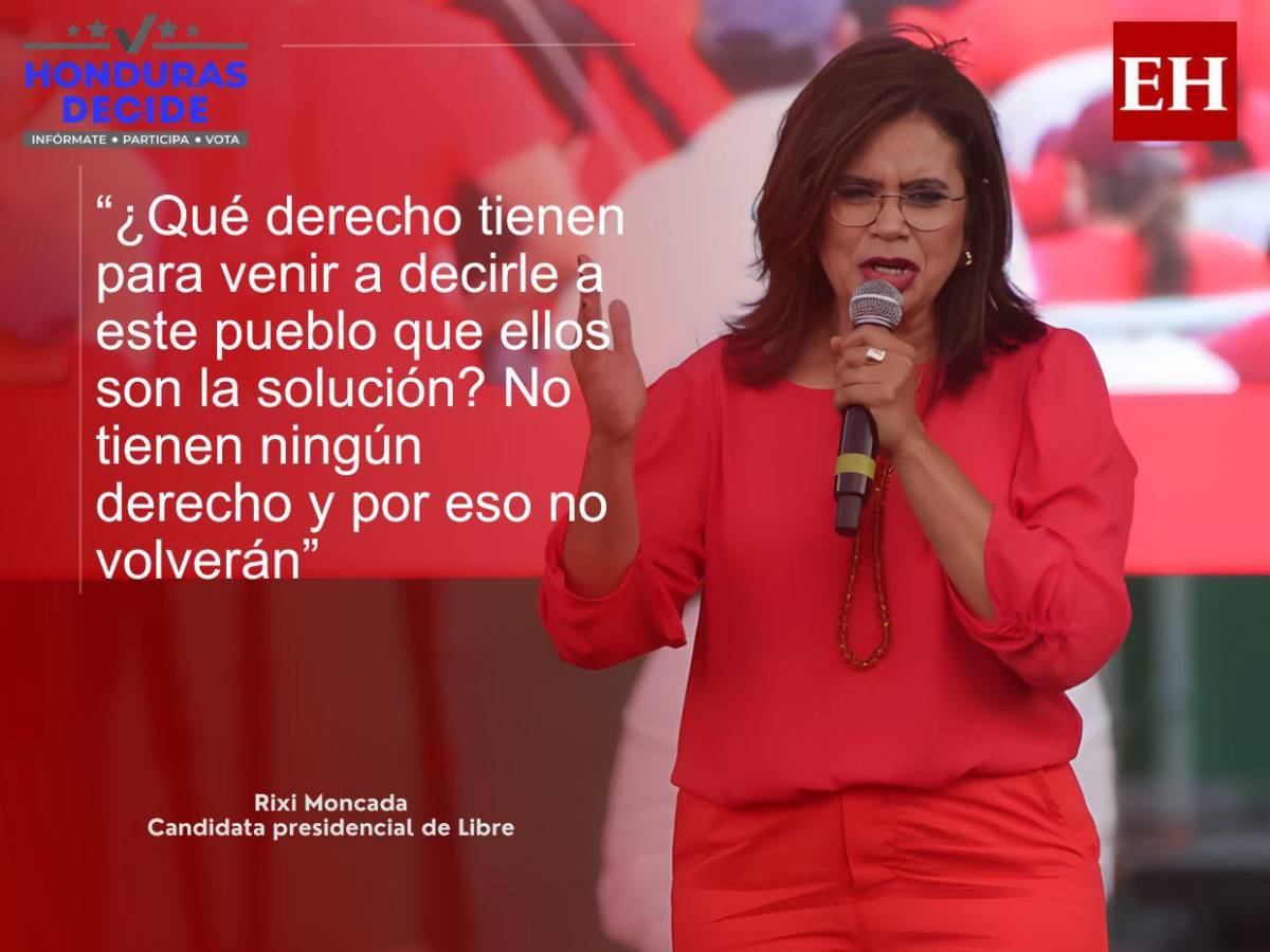 Nasralla y Asfura son los de la narcodictadura: las frases de Rixi Moncada en la Villa Olímpica