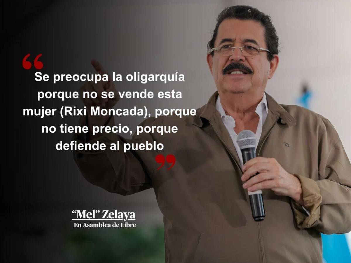“Se preocupa la oligarquía porque Rixi no se vende: Frases de 'Mel' Zelaya en asamblea “Se preocupa la oligarquía porque Rixi no se vende: Frases de 'Mel' Zelaya en asamblea