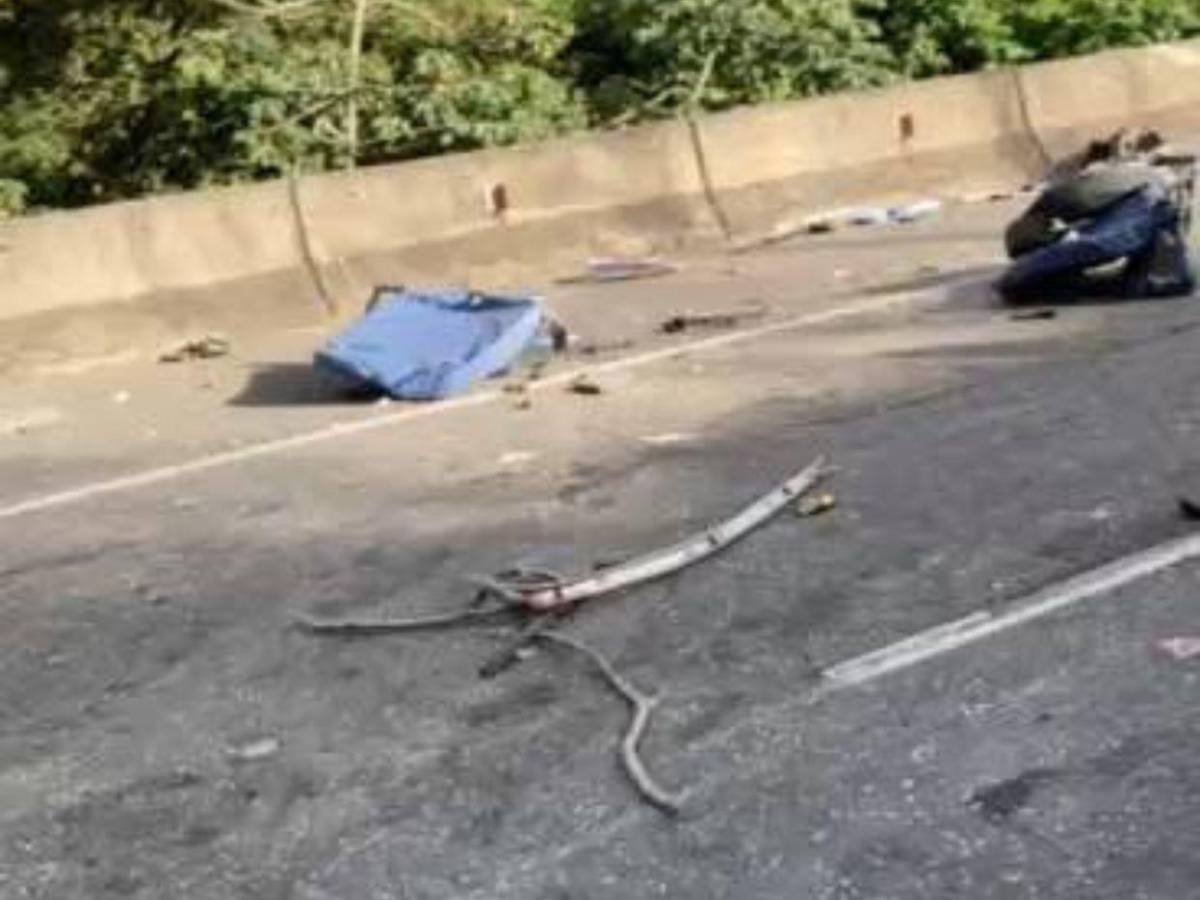 En fotos: Así quedó la escena del accidente policial en El Rodeo, Comayagua