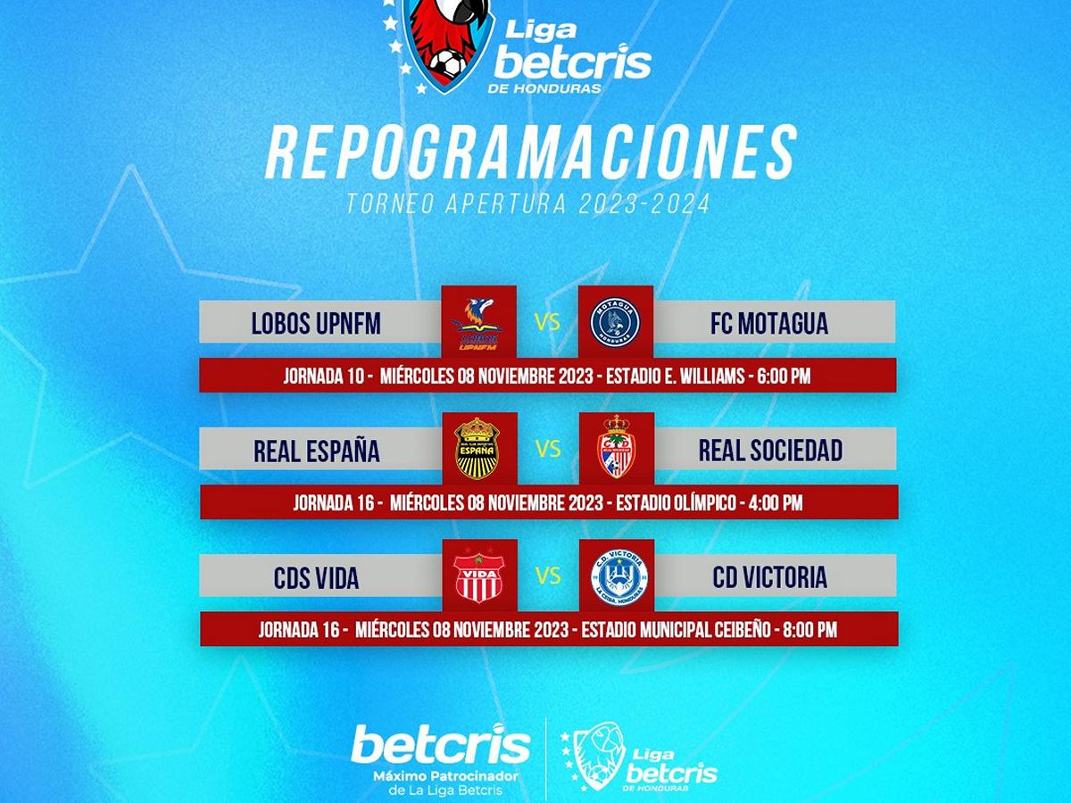 Liga Nacional de Honduras reprograma partidos de Jornada 16 por lluvias