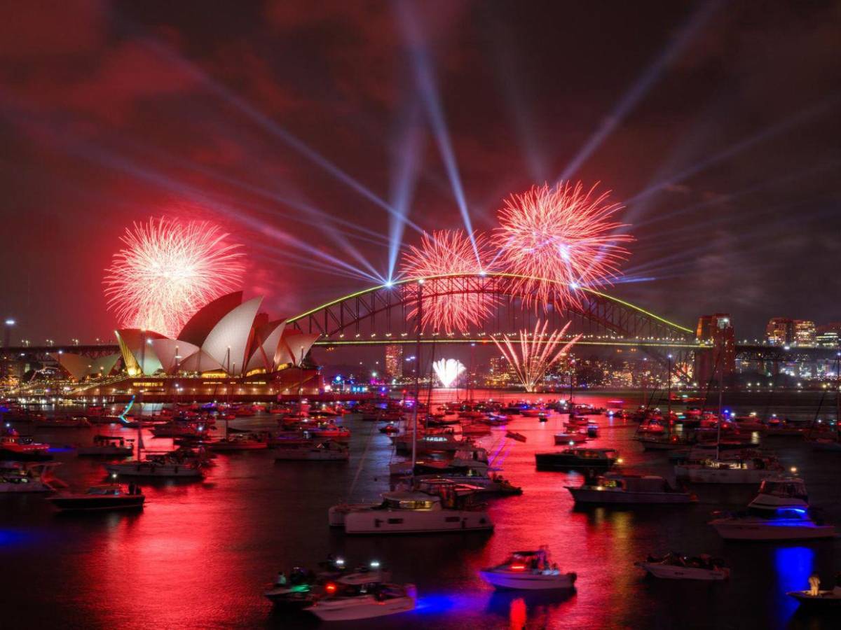 Así fue el espectacular show de luces en Sídney para recibir el 2026