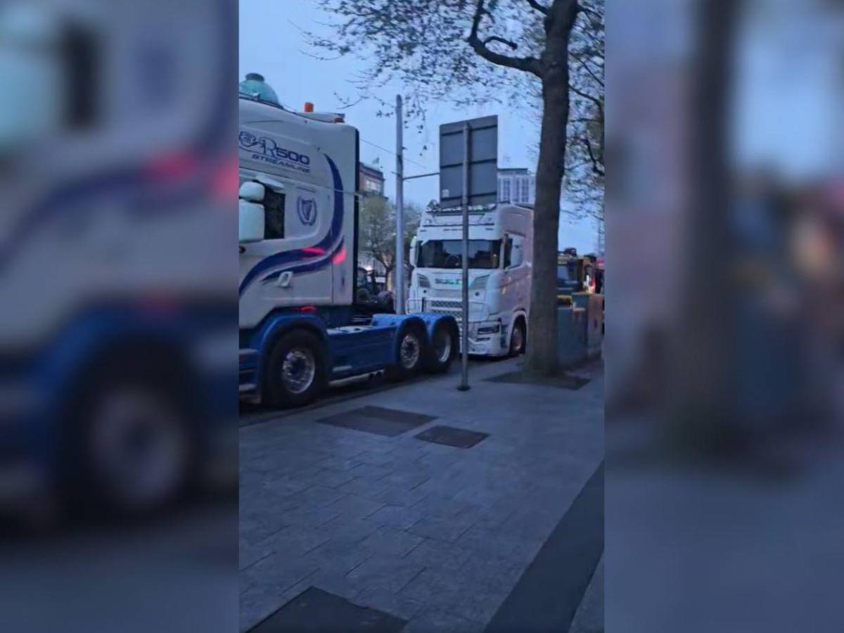 Bloqueos y caos vial en Dublín por alza en combustibles