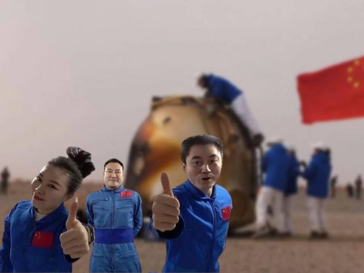 Astronautas de China vuelven a Tierra tras su misión más larga en el espacio