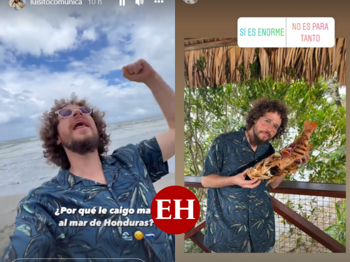 Luisito Comunica se sorprende por un pescado y se despide de Honduras