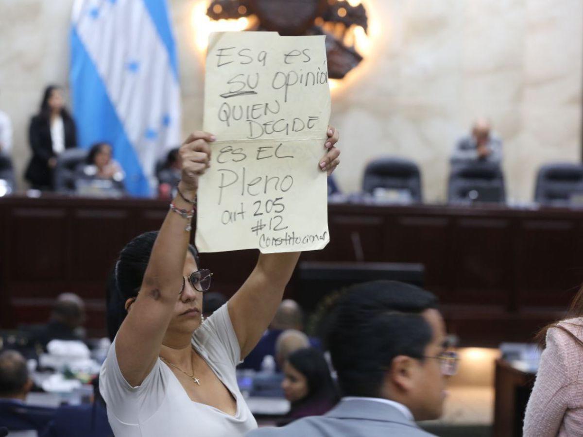 Los diputados del PSH mostraron su inconformidad al análisis jurídico realizado por el Congreso Nacional.