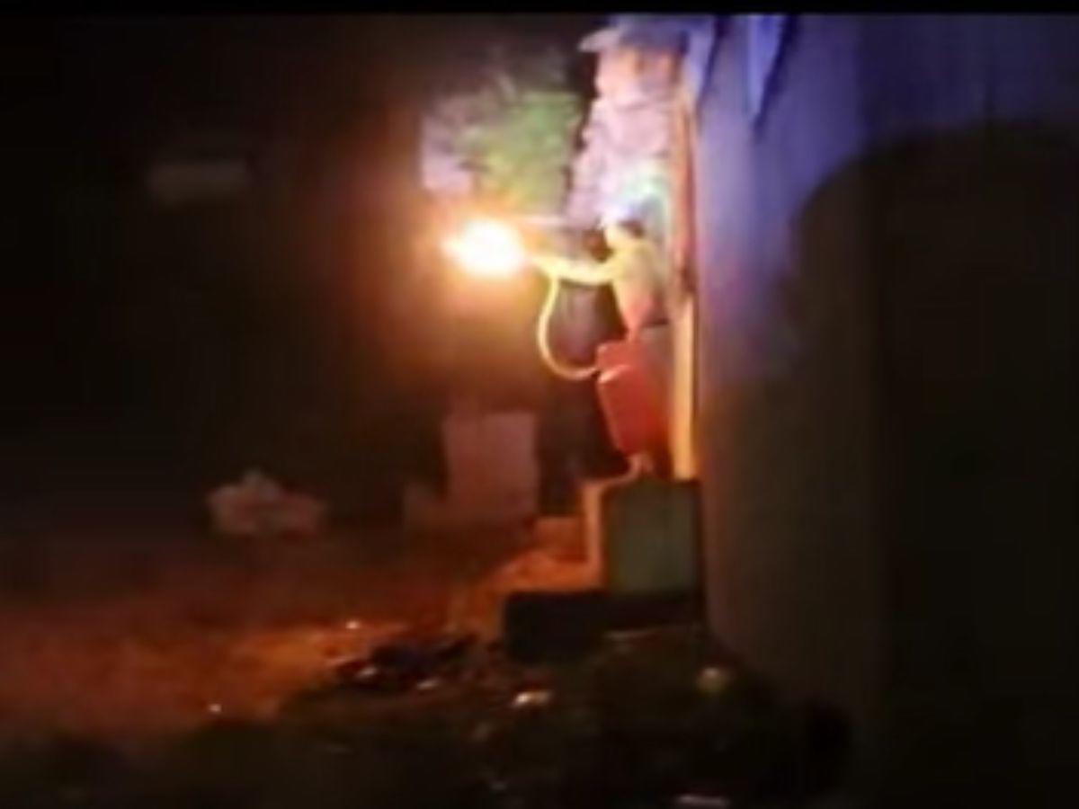 Persiguió a la mamá con un cilindro de gas: hombre intentó quemar a su familia en Olancho