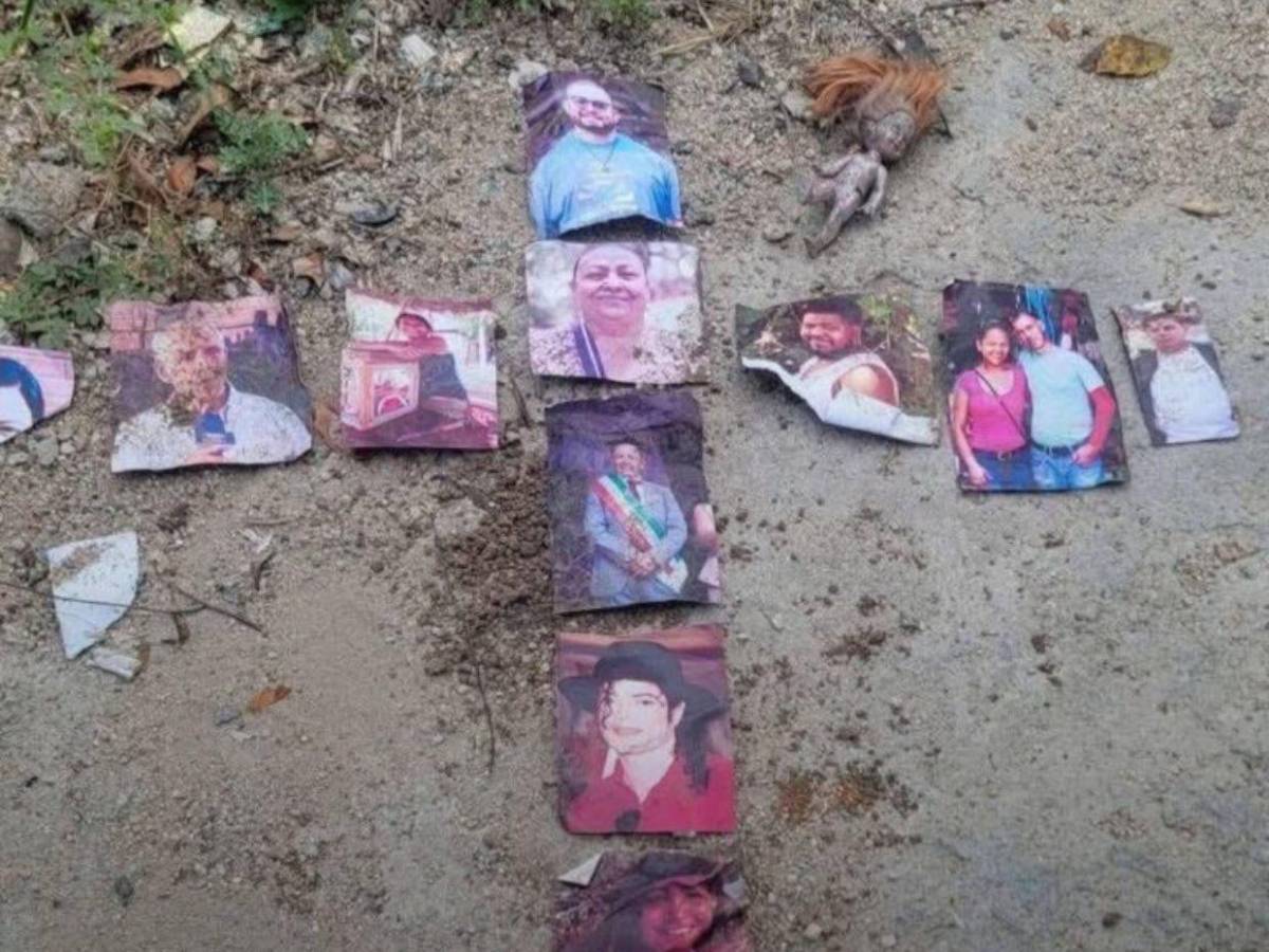 ¿Brujería en El Paraíso? Hallan fotos de famosos y políticos en cementerio