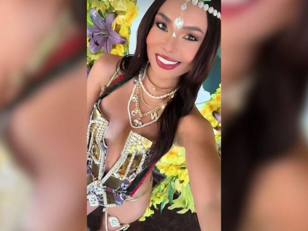 Sirey Morán deslumbró con majestuoso traje en el Carnaval Internacional de La Ceiba