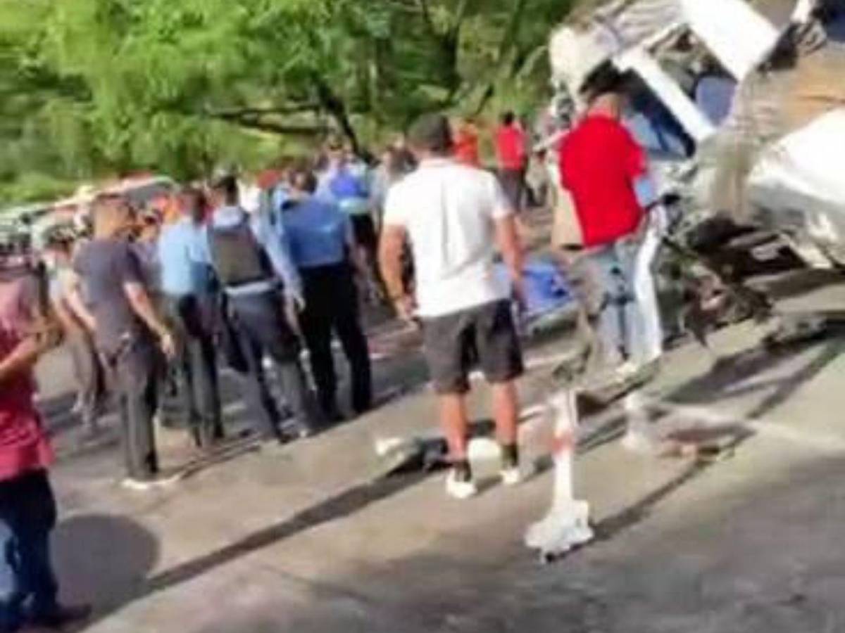En fotos: Así quedó la escena del accidente policial en El Rodeo, Comayagua