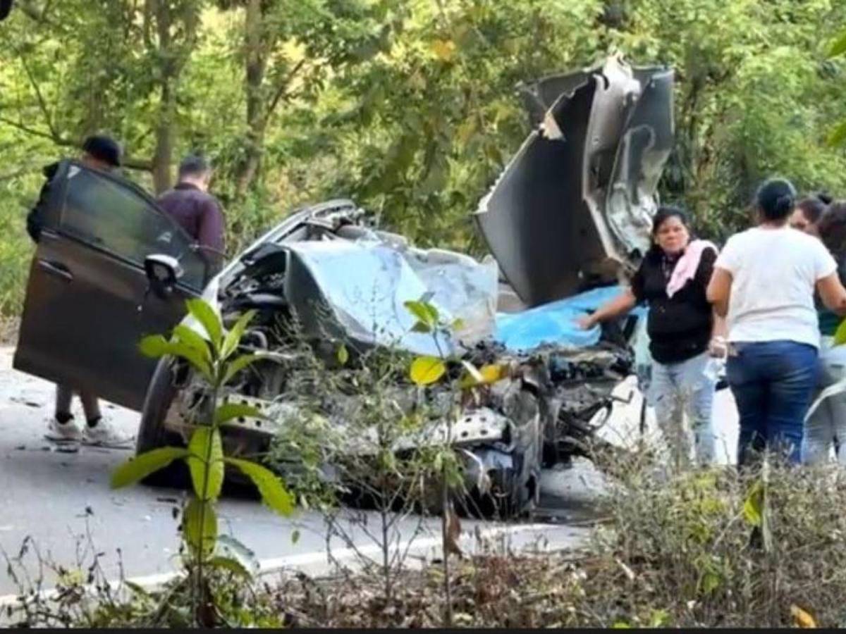 Tragedia en Santa Cruz de Yojoa: joven muere tras brutal choque frontal con bus que iba a excursión