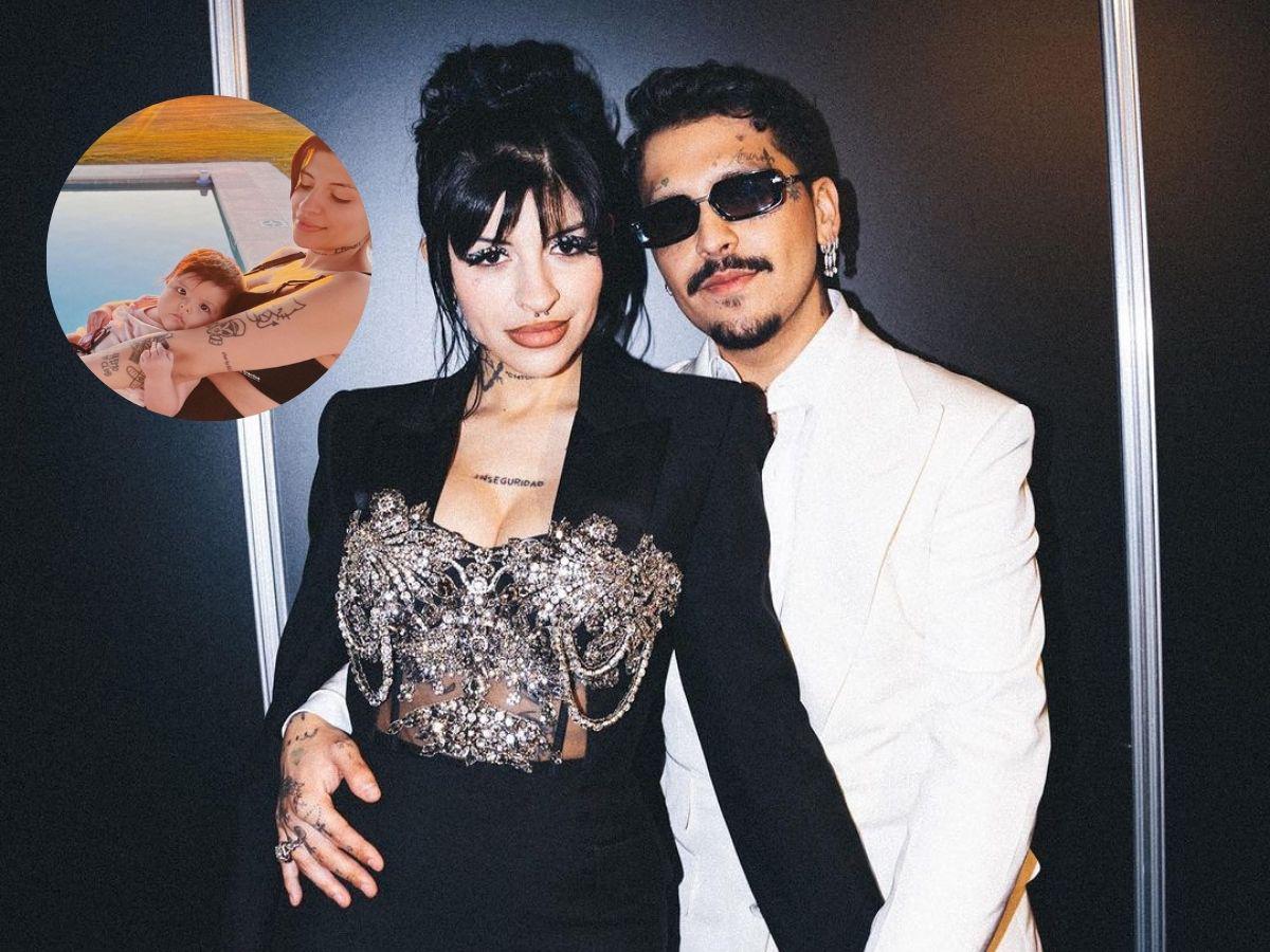 Christian Nodal y Cazzu presumen a su hija “Inti” por San Valentín