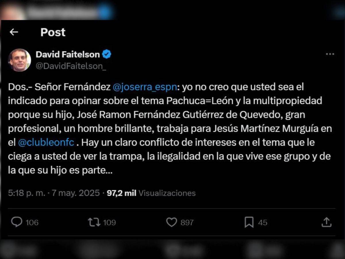 Faitelson sacude redes al revelar problema de José Ramón Fernández con la cocaína