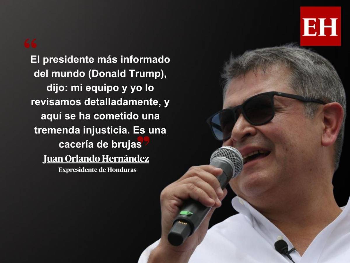 De rodillas solo ante Dios: Las frases de JOH a su regreso a Honduras