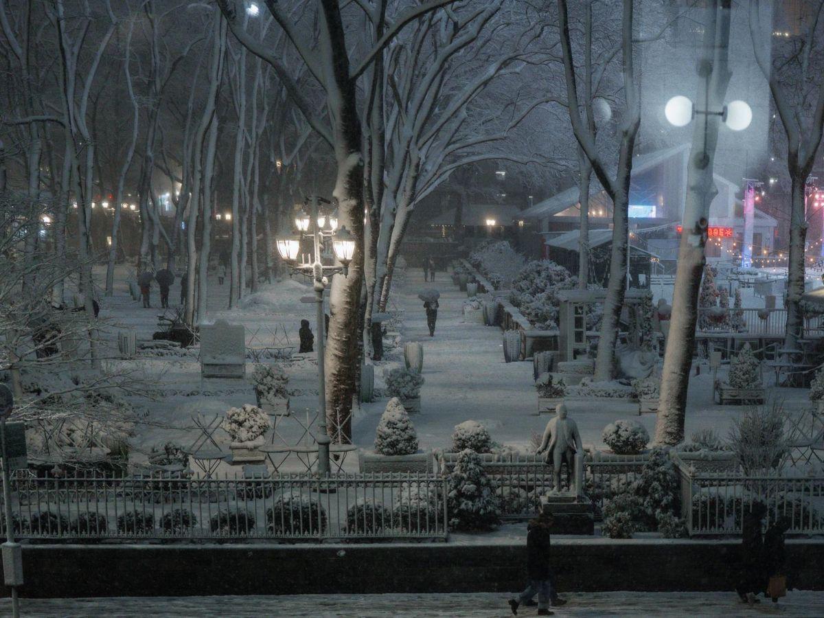 Histórica ventisca en Nueva York deja 30 cm de nieve y batalla en parques