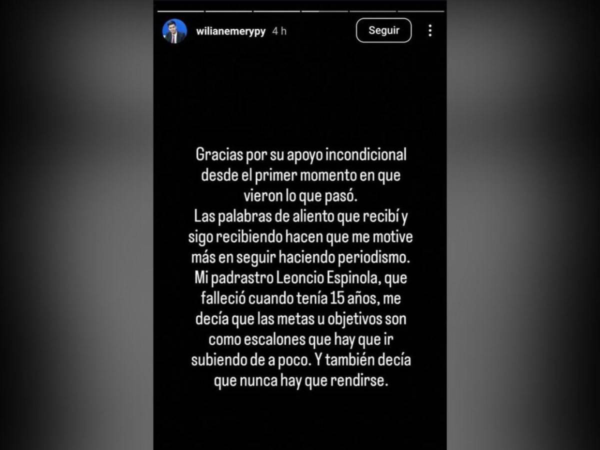 William Emery, joven que fue humillado por presentadores paraguayos en primer día de trabajo