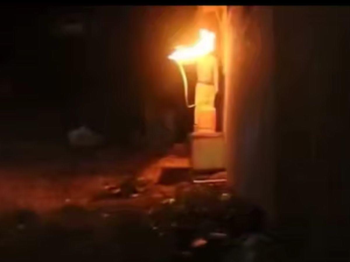 Persiguió a la mamá con un cilindro de gas: hombre intentó quemar a su familia en Olancho