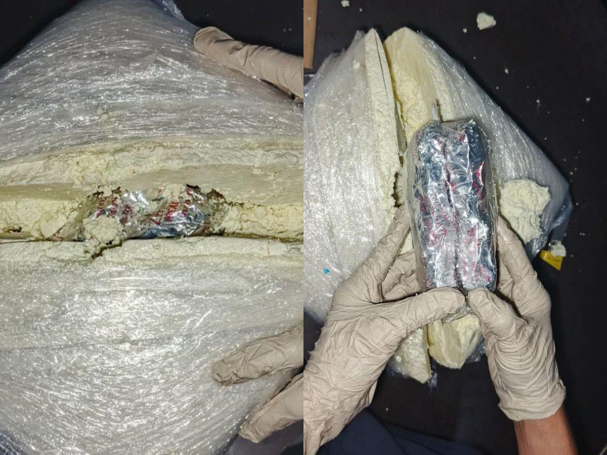El queso iba como encomienda, pero llevaba cocaína: así intentaron enviar droga a EE UU desde Honduras