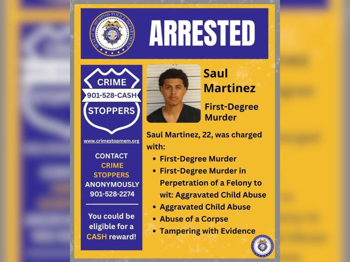 Saúl Martínez mató a su hijo, lo metió en una maleta y luego lo arrojó al río Wolf en Tennessee