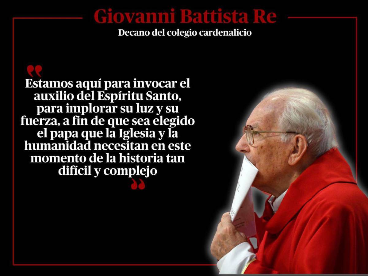 Las frases del decano Giovanni Battista Re en misa previo a Cónclave
