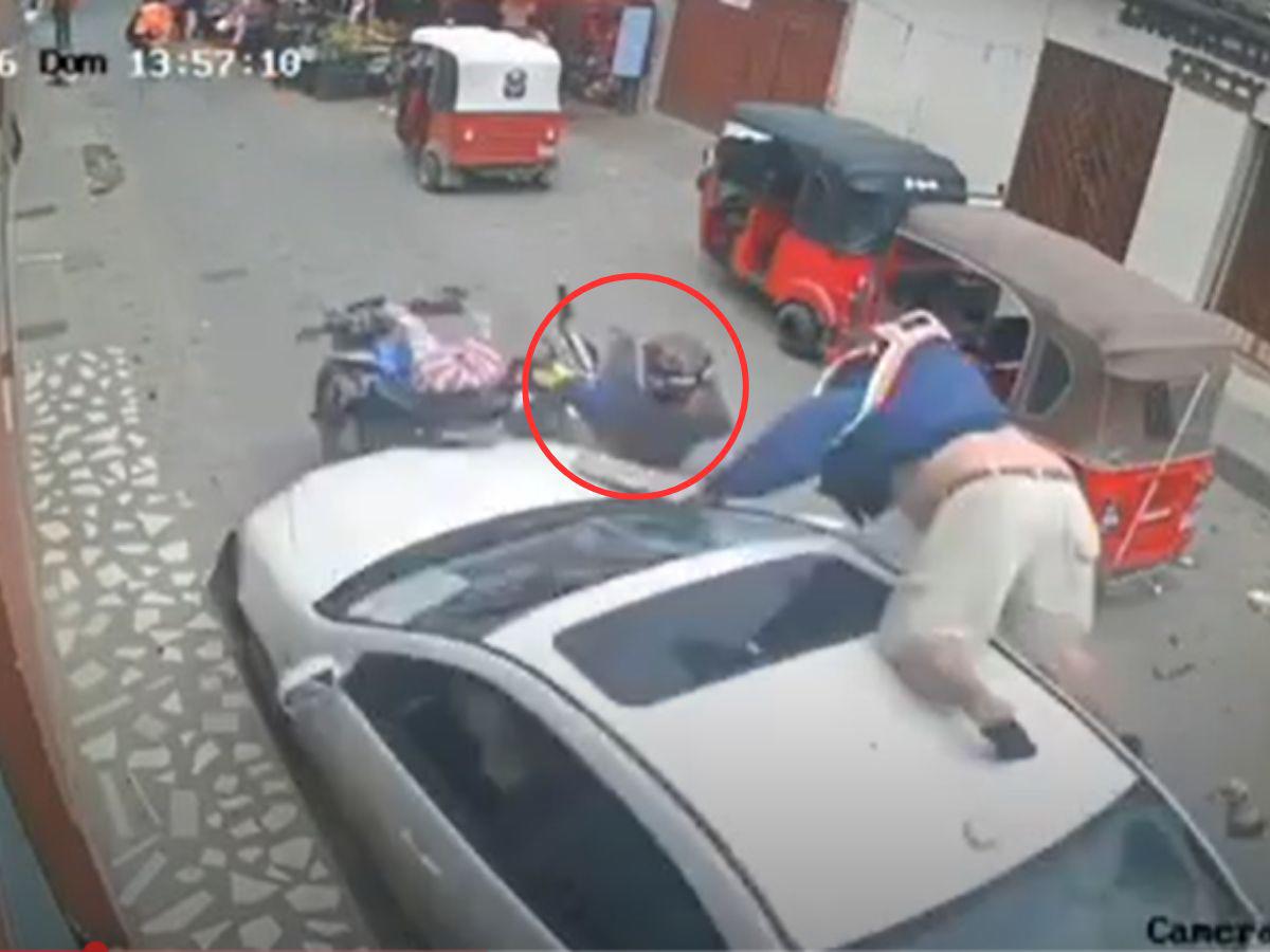 Cuadro a cuadro: así fue embestida de vehículo a motociclistas en Lempira