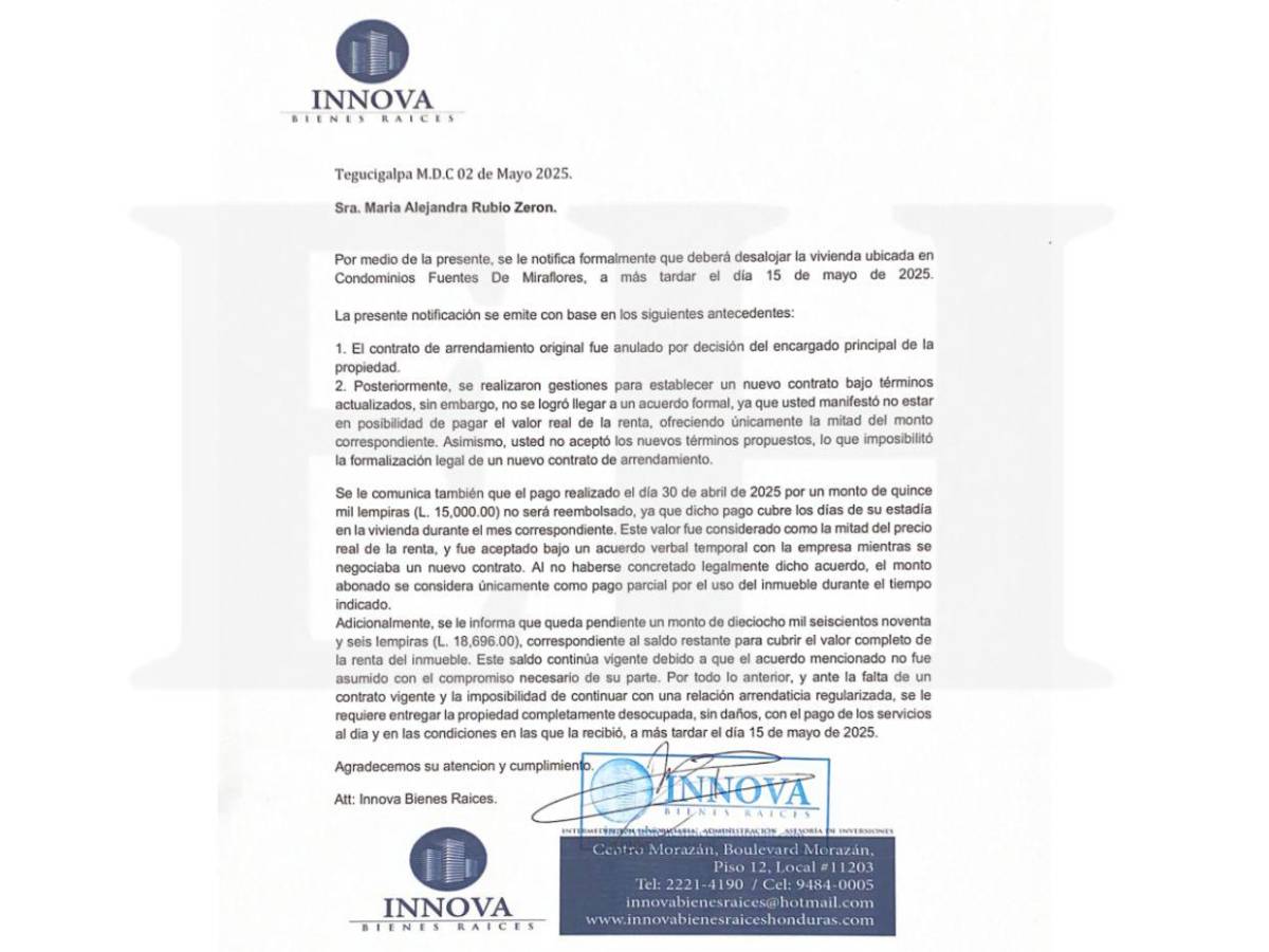 Las pruebas y documentos de la polémica entre Alejandra Rubio y agente inmobiliaria