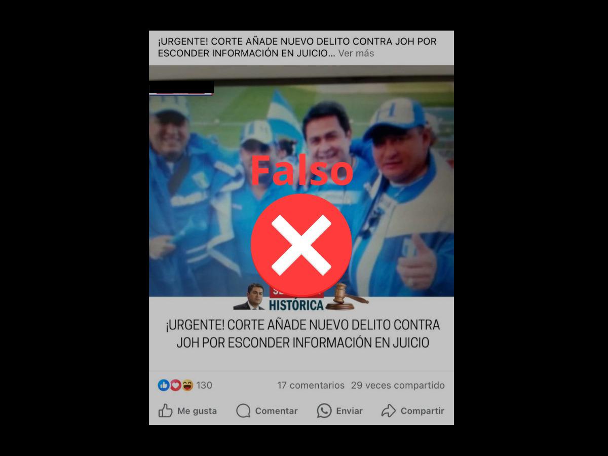 La Corte Sur de Nueva York no agregó otro delito contra Juan Orlando Hernández durante la sentencia