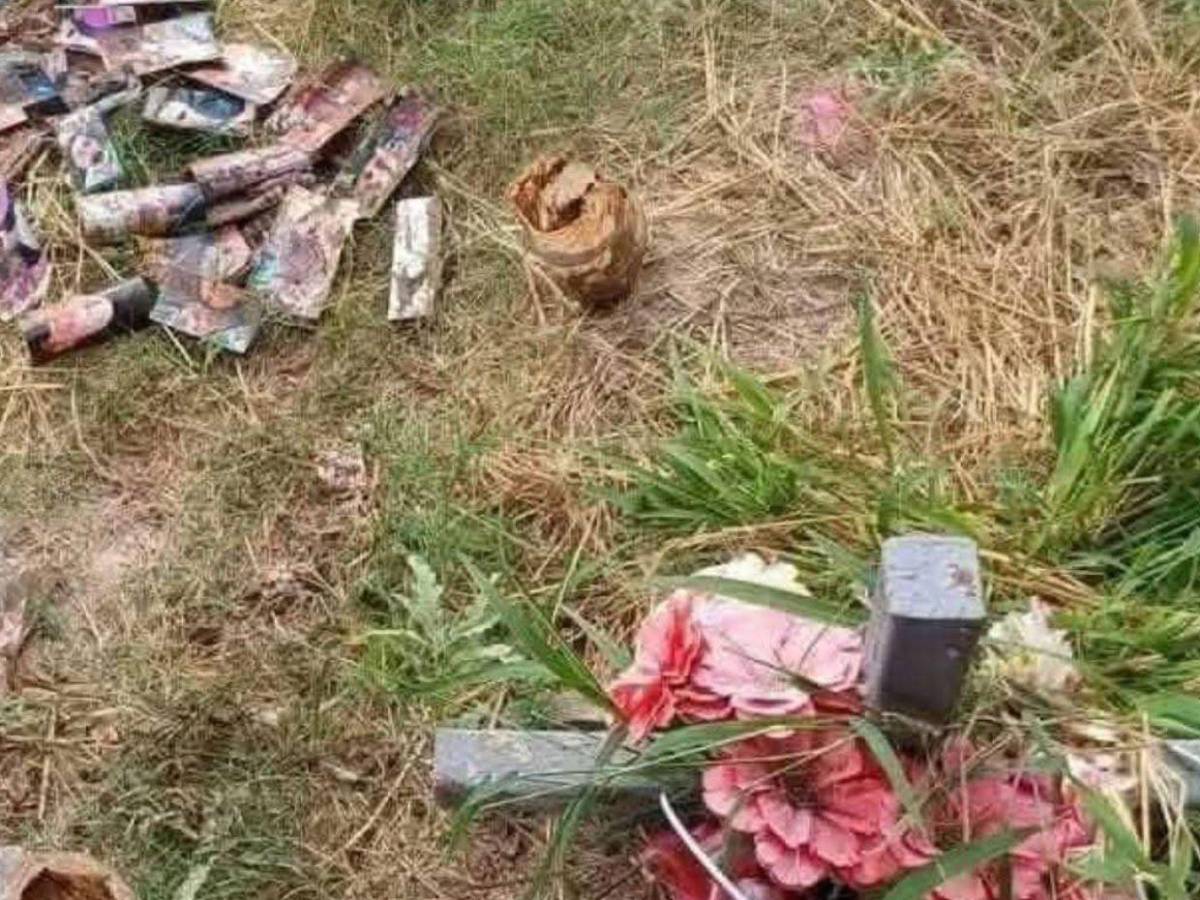 ¿Es cierto que encontraron fotos en cementerio de Tegucigalpa, incluyendo la de una diputada?