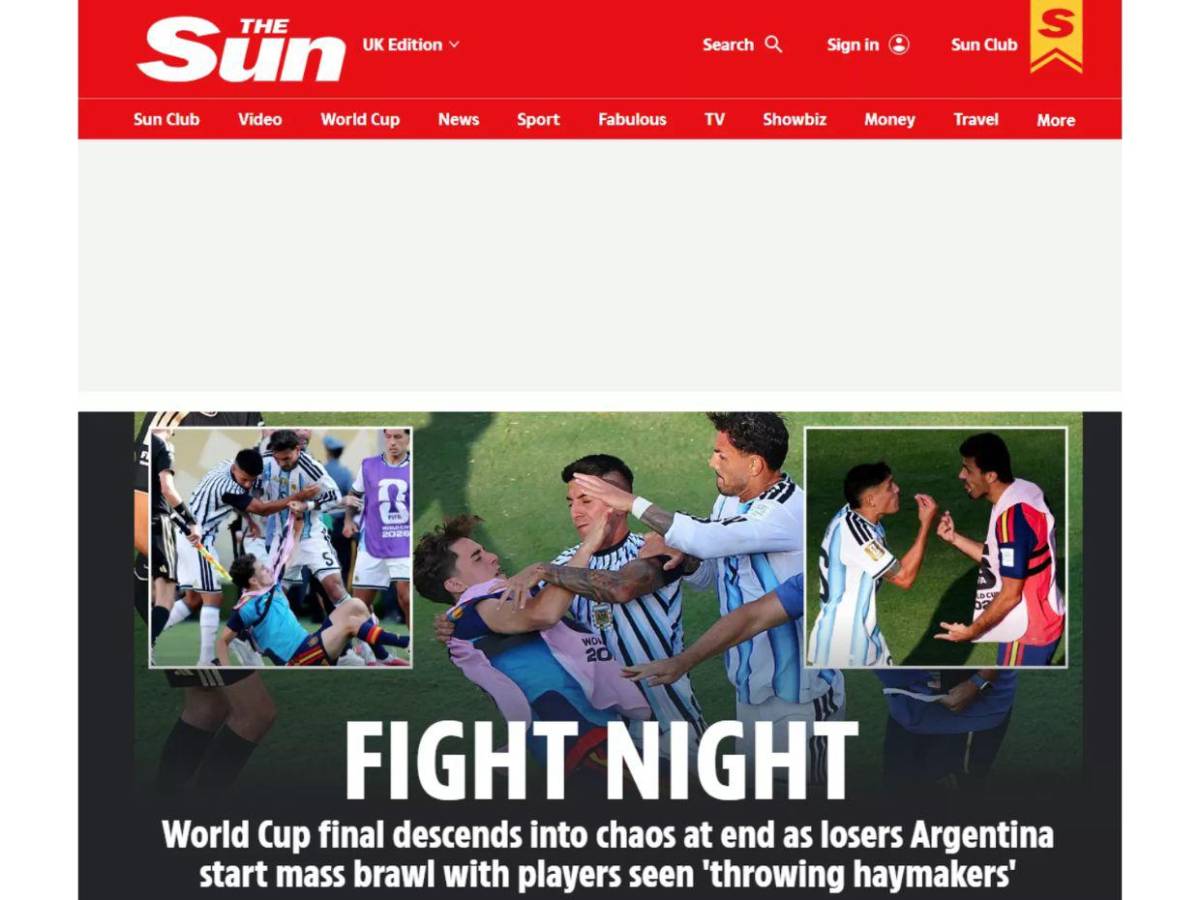 Fútbol 1, Criminales 0: medios internacionales explotan contra Argentina tras perder la final del Mundial