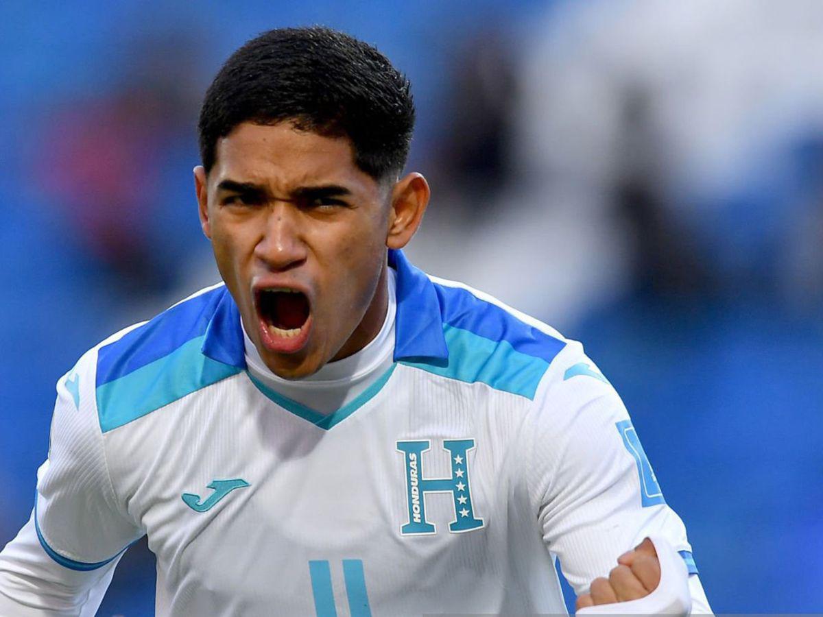 Aceituno descargó su emoción tras anotar el empate para Honduras.