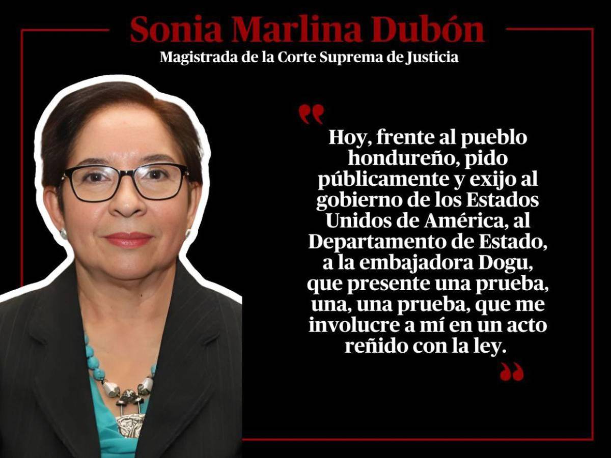 “Exijo que presente una prueba”: las frases de Sonia Marlina Dubón tras inclusión en Lista Engel