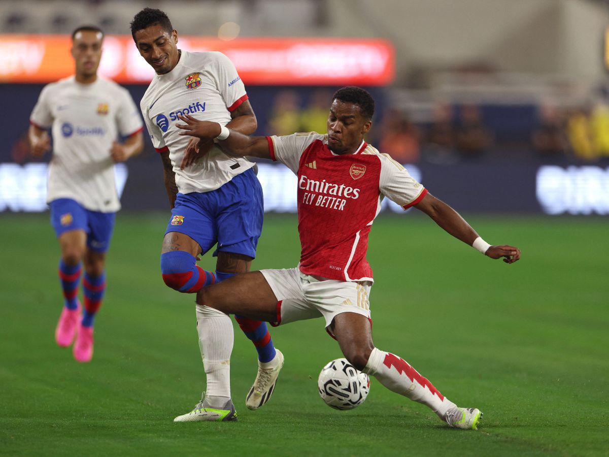 El Barcelona tuvo un duro partido contra el Arsenal.