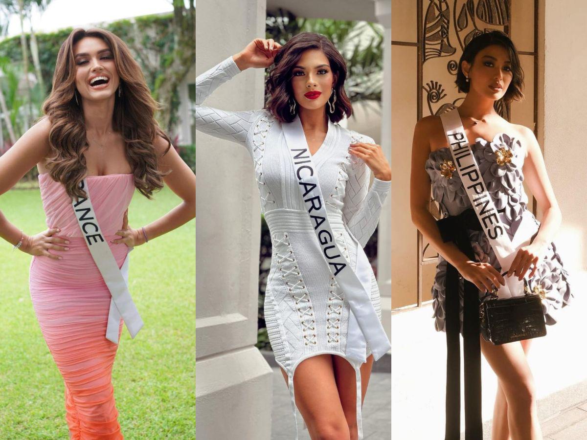 Miss Francia, Diane Leyre; Miss Nicaragua, Sheynnis Palacios; y Miss Philippines, Michelle Dee, dentro de las favoritas a ganar.
