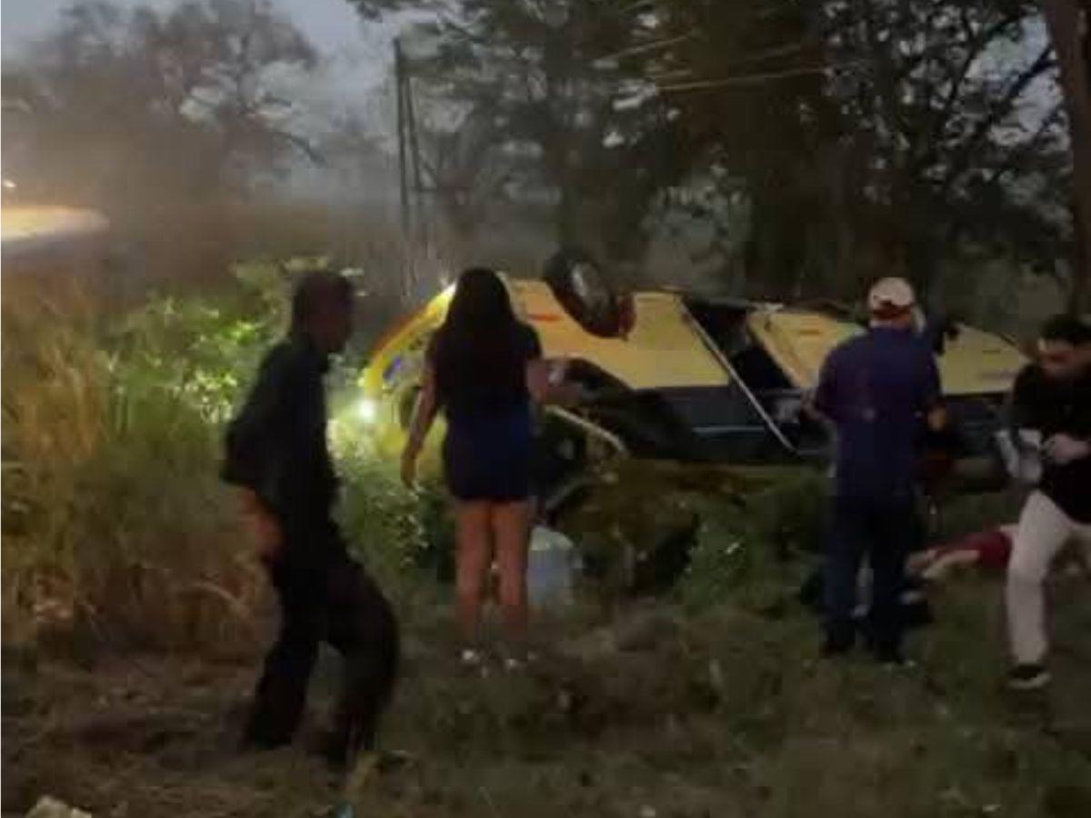 Imágenes del accidente de bus en Santa Bárbara que dejó múltiples heridos