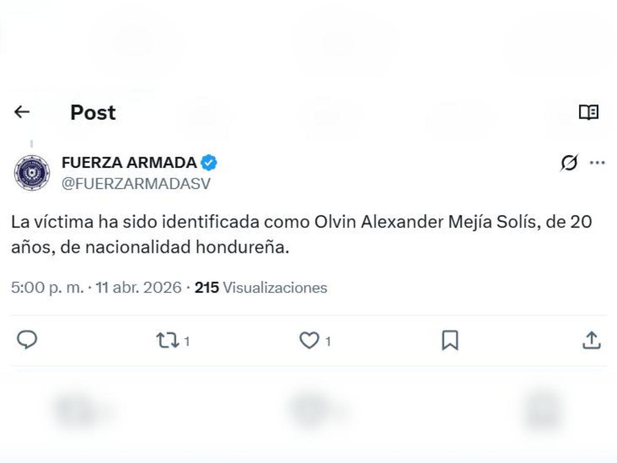 Confirman que cuerpo encontrado en playa de El Salvador es de Olvin Mejía, tercer estudiante hondureño ahogado