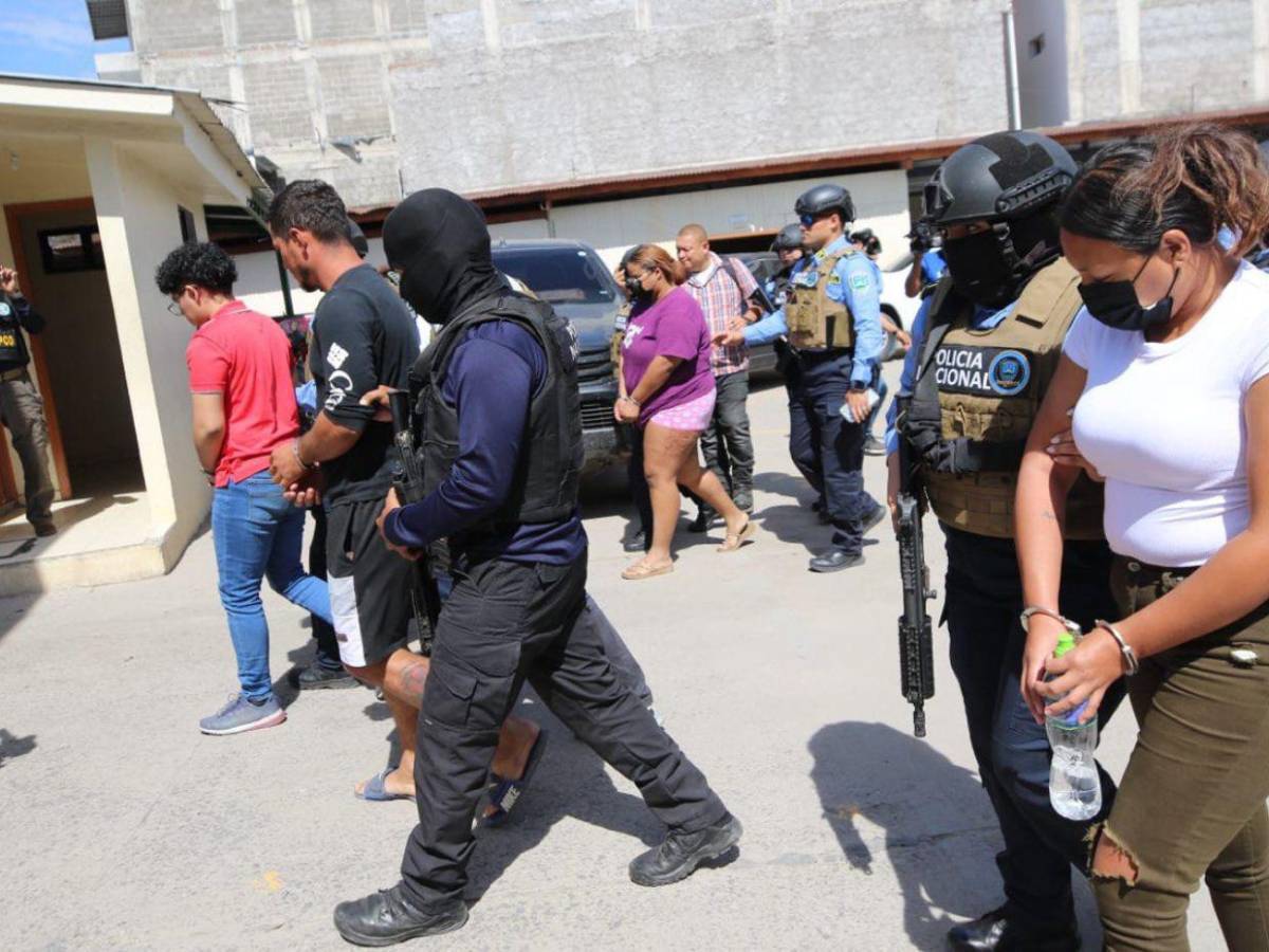 Capturan a cinco integrantes de la MS-13 vinculados al lavado de más de 70 millones de lempiras