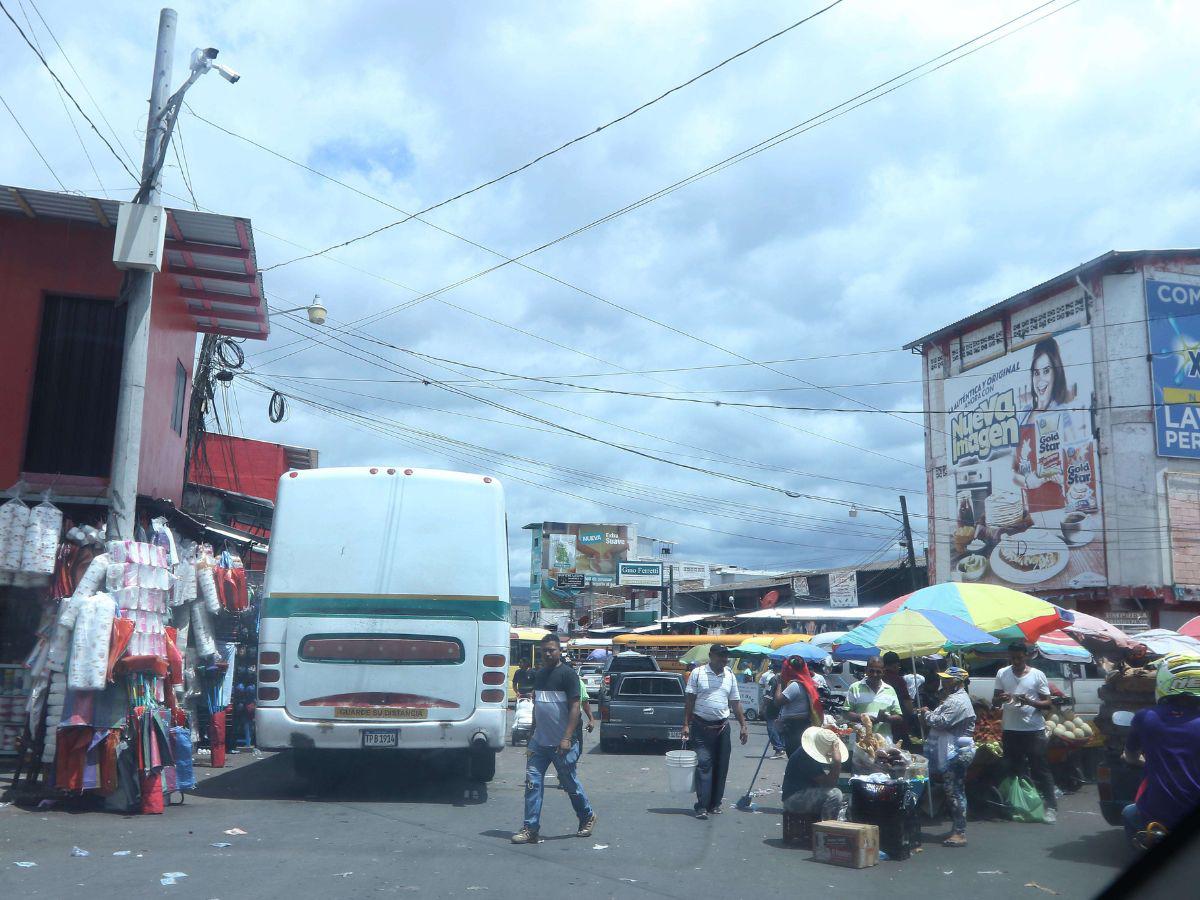 Los vehículos que halan productos, frutas y verduras son parte del problema en el mercado.
