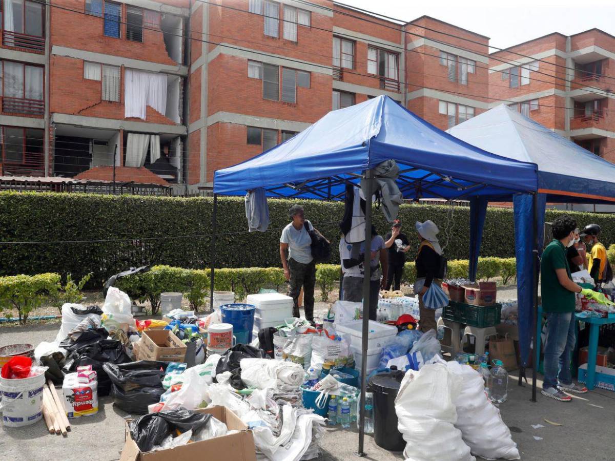 Los albergues, un oasis para las familias que perdieron todo por el terremoto en Colombia